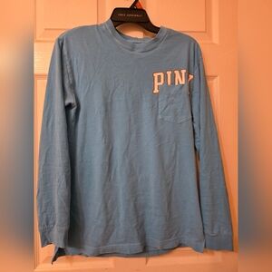 PINK Victoria's Secret Blue Long Sleeve Men's Shirt